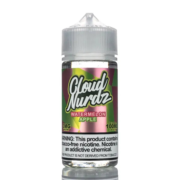 Cloud Nurdz E-Liquid - Watermelon Apple - 100ml - Black Coral